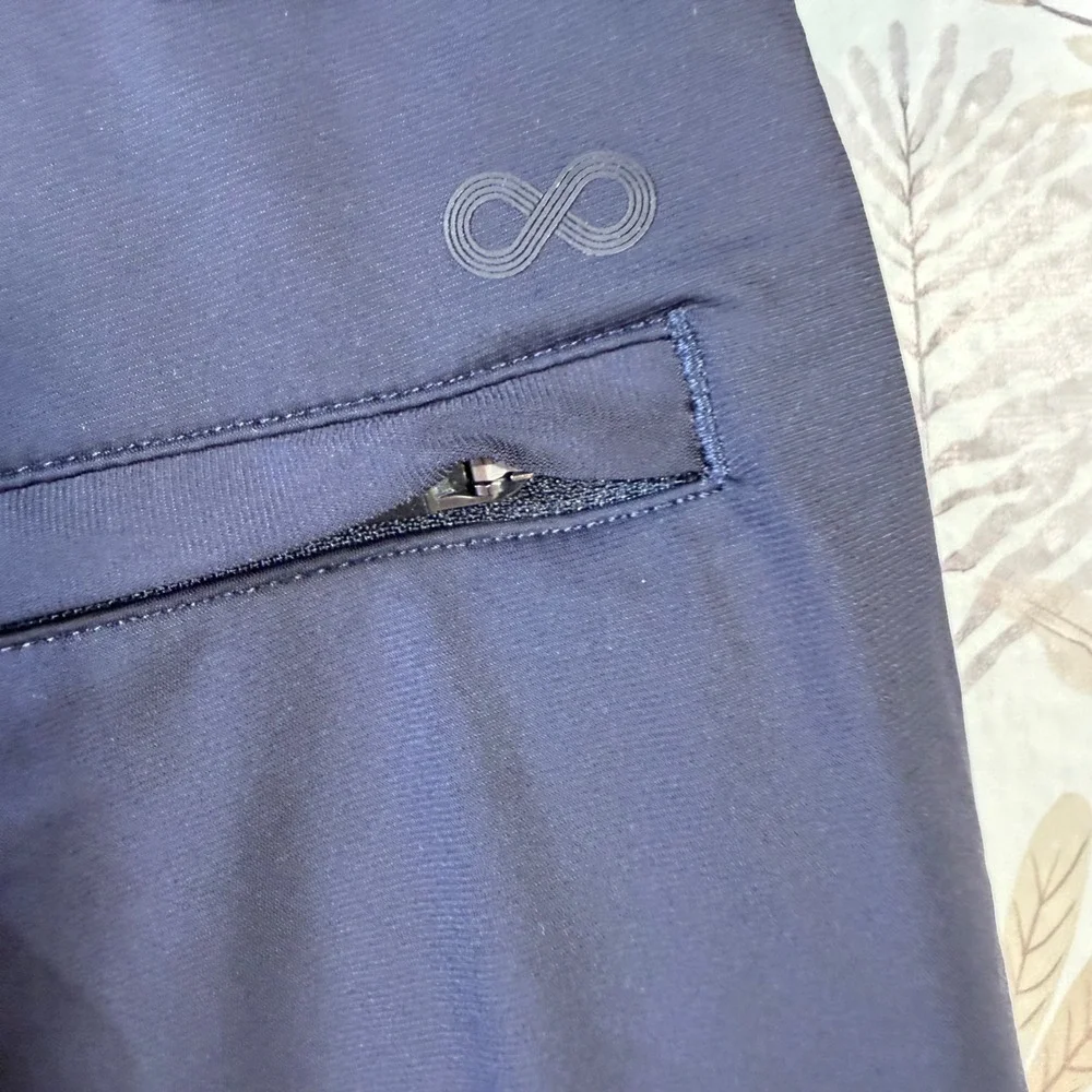 Infinity Linearflex Mens Navy Blue Performance Golf Shorts Stretch Size 34